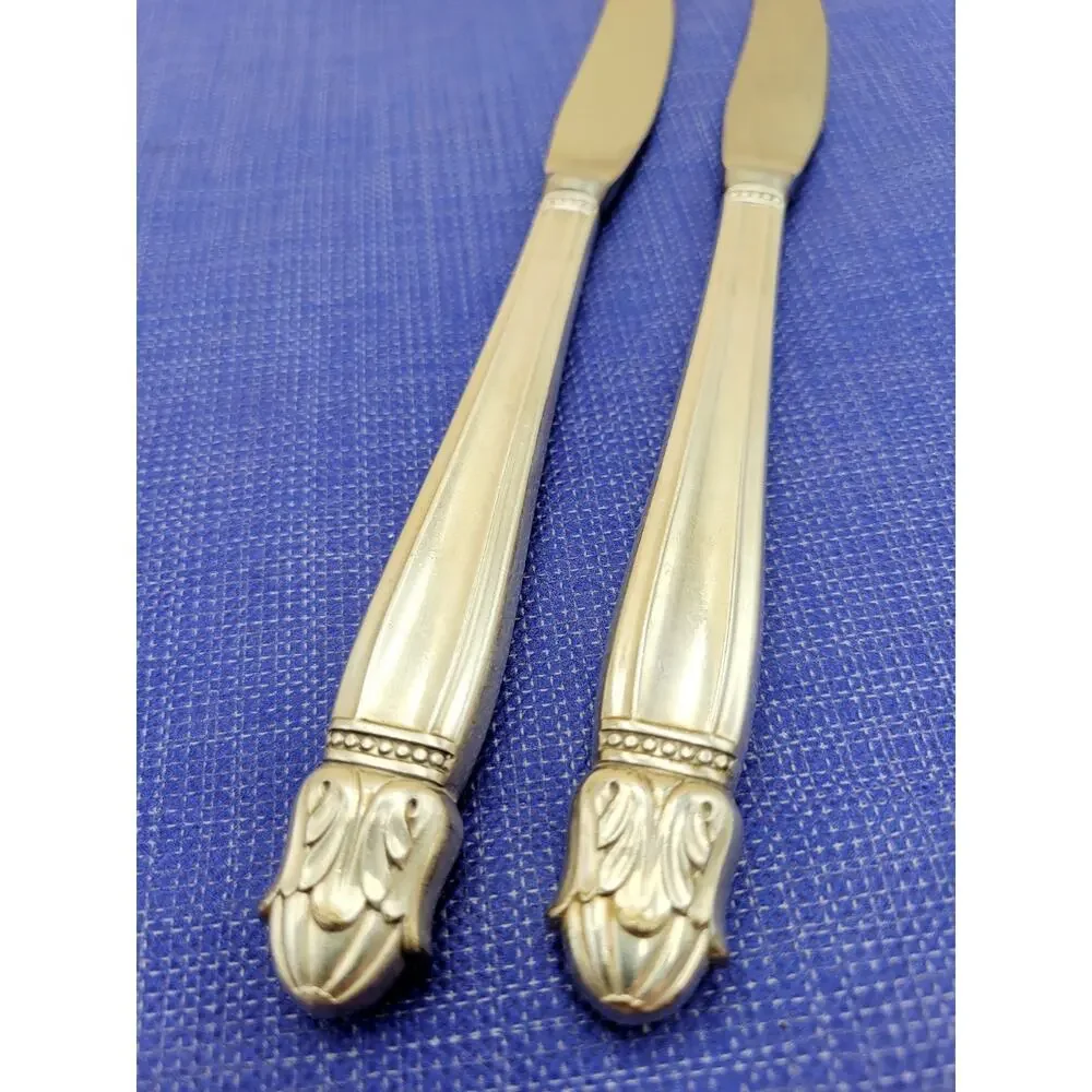 Holmes & Edwards International Silver Danish Princess Master Butter Knive Set 2